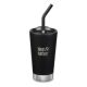 Pahar termo cu capac si pai, 473 ml, Shale Black, Klean Kanteen 519192