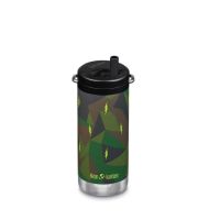 Termos din otel inoxidabil cu capac twist si pai TKWide, 355 ml, Electric Camo, Klean Kanteen