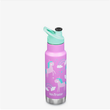 Termos ingust cu capac Sport ML Kid Classic, 355 ml, Unicorns, Klean Kanteen 519073