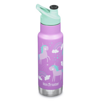 Termos ingust cu capac Sport ML Kid Classic, 355 ml, Unicorns, Klean Kanteen