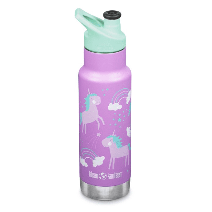 Termos ingust cu capac Sport ML Kid Classic, 355 ml, Unicorns, Klean Kanteen