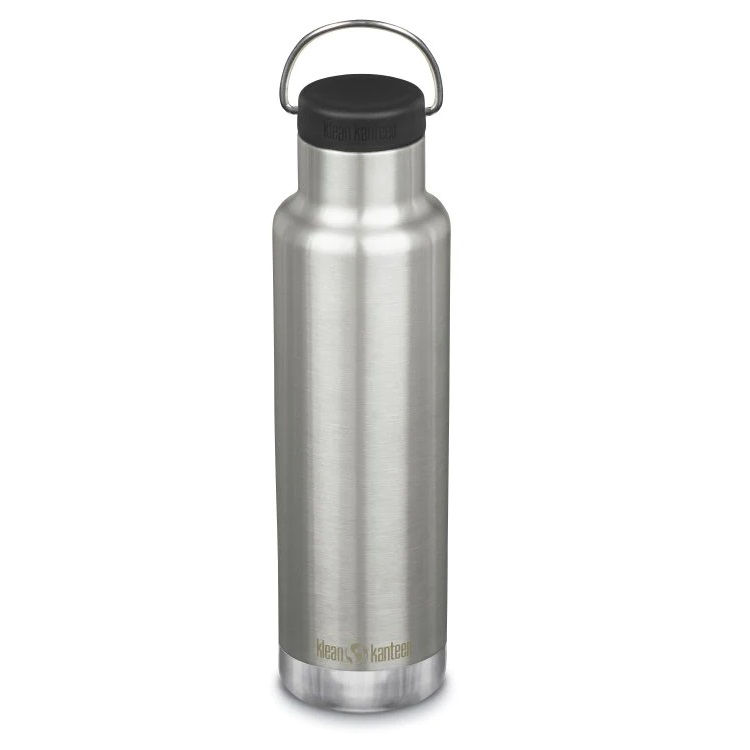 Termos ingust cu capac Loop Narrow Classic, 592 ml, Brushed Stainless, Klean Kanteen