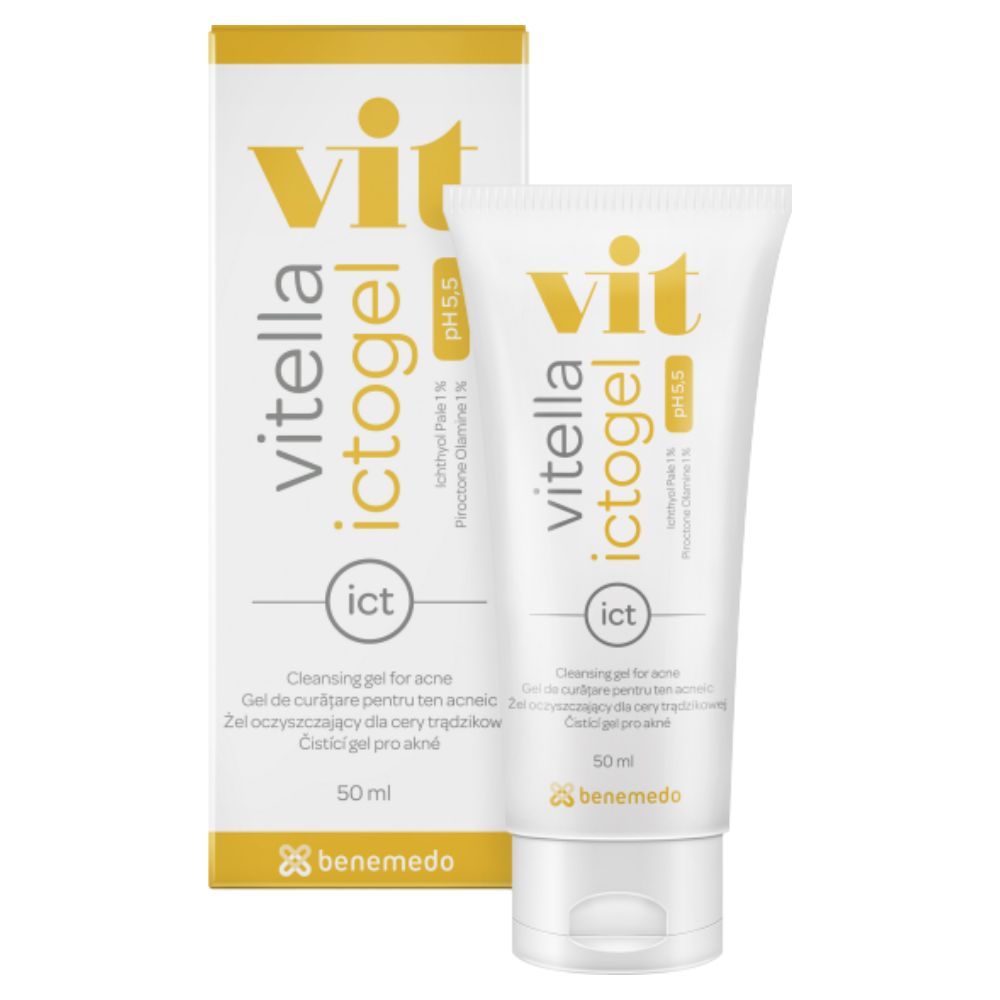 Gel de curatare pentru tenul acneic Vit Vitella Ictogel, 50 ml, Benemedo