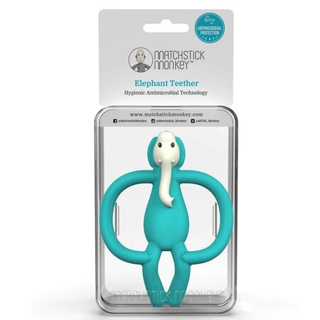 Jucarie pentru dentitie, Elefant Albastru, Matchstick Monkey 493622
