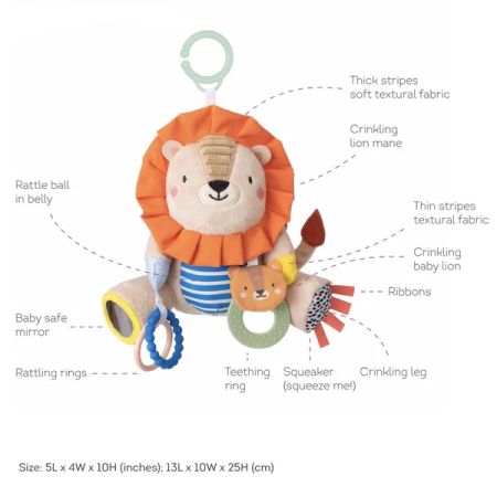 Jucarie cu Inel Gingival Harry The Lion, 0 luni+, Taf Toys 519726
