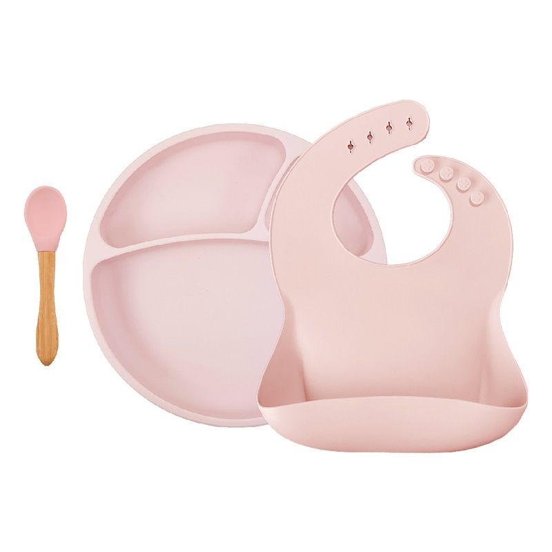 Set de hranire din silicon BWL II, Pinky Pink, Minikoioi