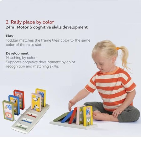 Joc pentru dezvoltare Primul Meu Domino, +18 luni, Taf Toys 520030