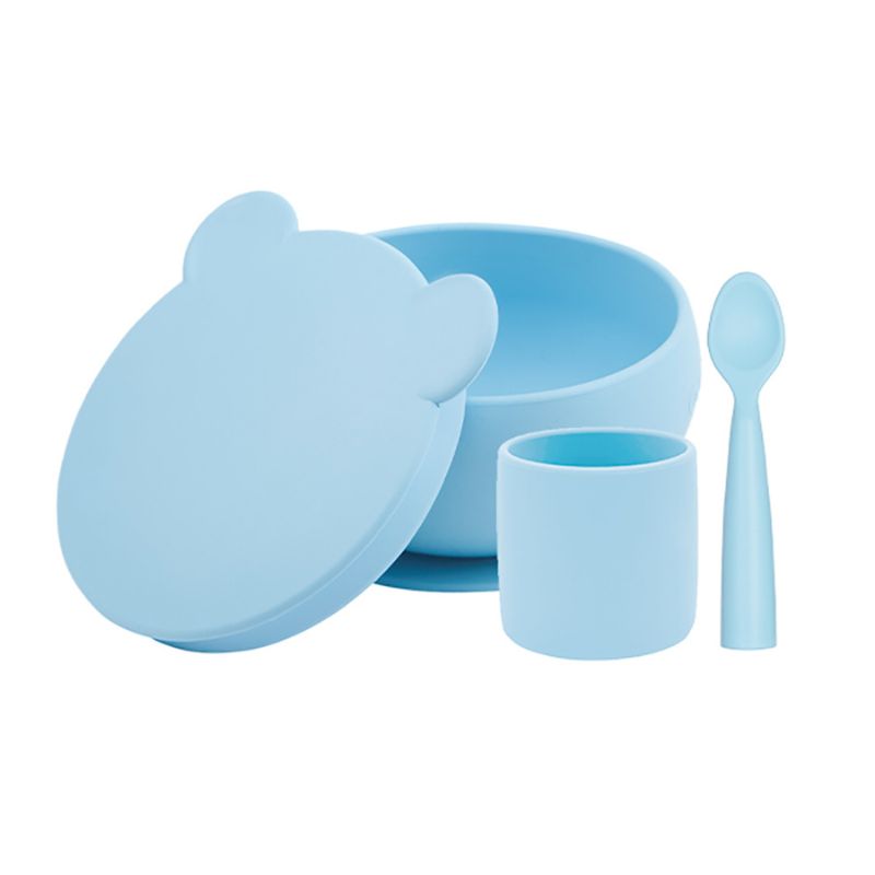 Set de hranire din silicon BWL I, Mineral Blue, Minikoioi