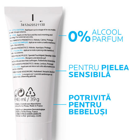 Crema hidratanta pentru ten sensibil si uscat Toleriane Sensitive, 40 ml, La Roche-Posay 550524
