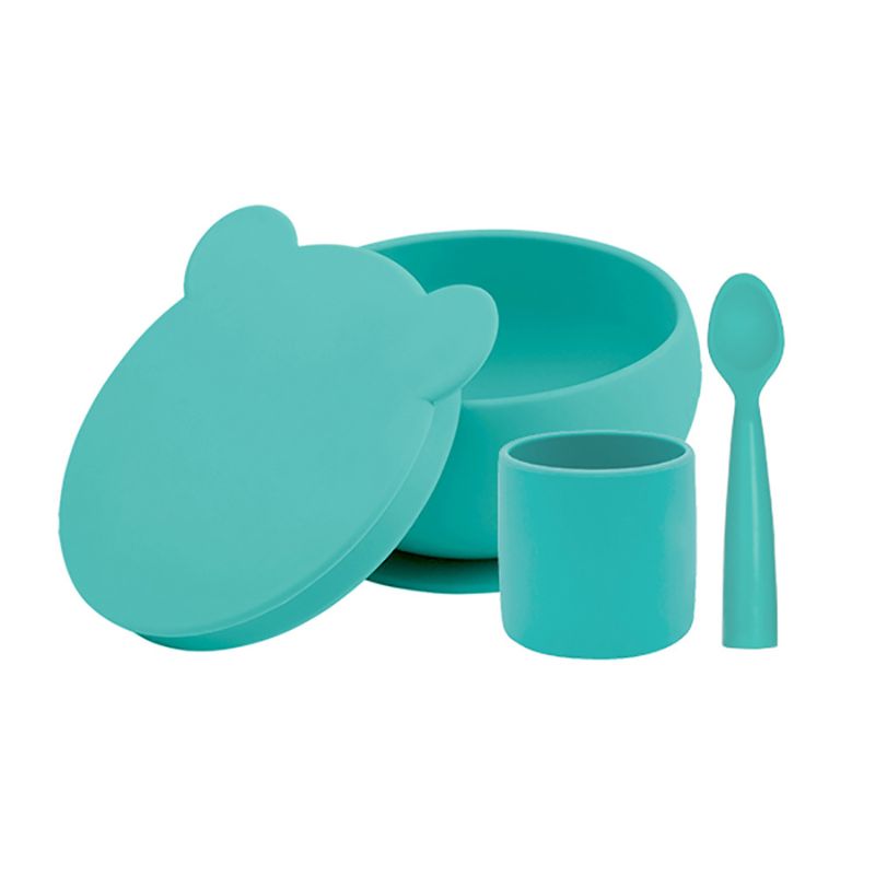 Set de hranire din silicon BWL I, Aqua Green, Minikoioi