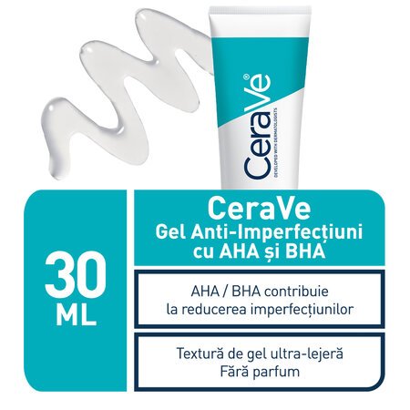 Gel anti-imperfectiuni pentru ten cu tendinta acneica cu AHA si BHA, 40 ml, CeraVe 520625