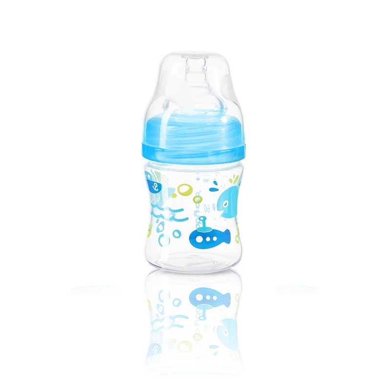 Biberon din plastic cu gat larg, 120 ml, Babyono