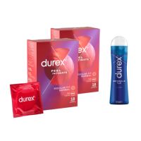Pachet Prezervative Feel Intimate si Lubrifiant Originals, 2x18 bucati + 50 ml, Durex