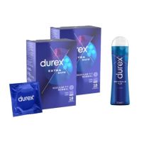 Pachet Prezervative Extra Safe si Lubrifiant Originals, 2x18 bucati + 50 ml, Durex