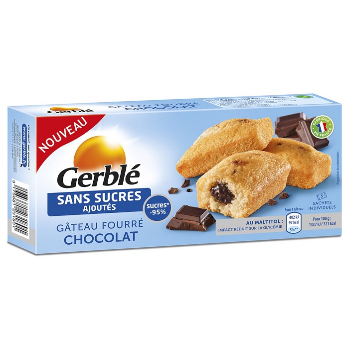 Prajitura umpluta cu ciocolata, 150 g, Gerble