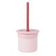 Cana cu pai si recipient din silicon pentru gustari Sip Snack, Pinky Pink, Minikoioi 521250