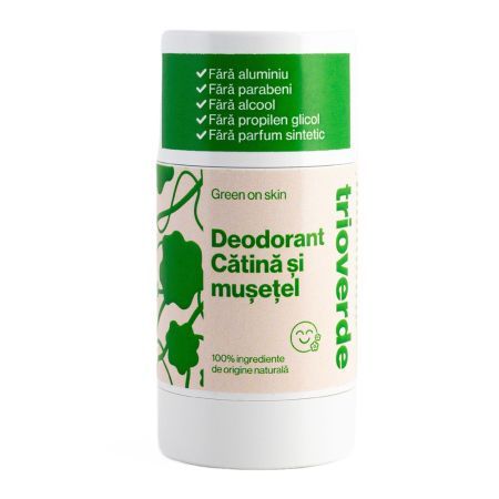 Deodorant Roll On Natural Musetel si Catina, 60 g, Trio Verde