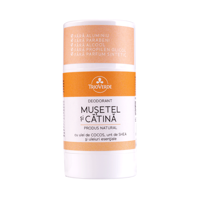 Deodorant Roll On Natural Musetel si Catina, 60 g, Trio Verde