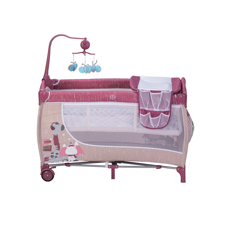 Patut pliabil pentru copii, Sweet Winter Red, Bebe Royal