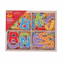 Set litere magnetice de tipar, +3 ani, 49 piese, Big Jigs