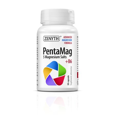 Pentamag 5 saruri de magneziu +B6, 30 capsule, Zenyth