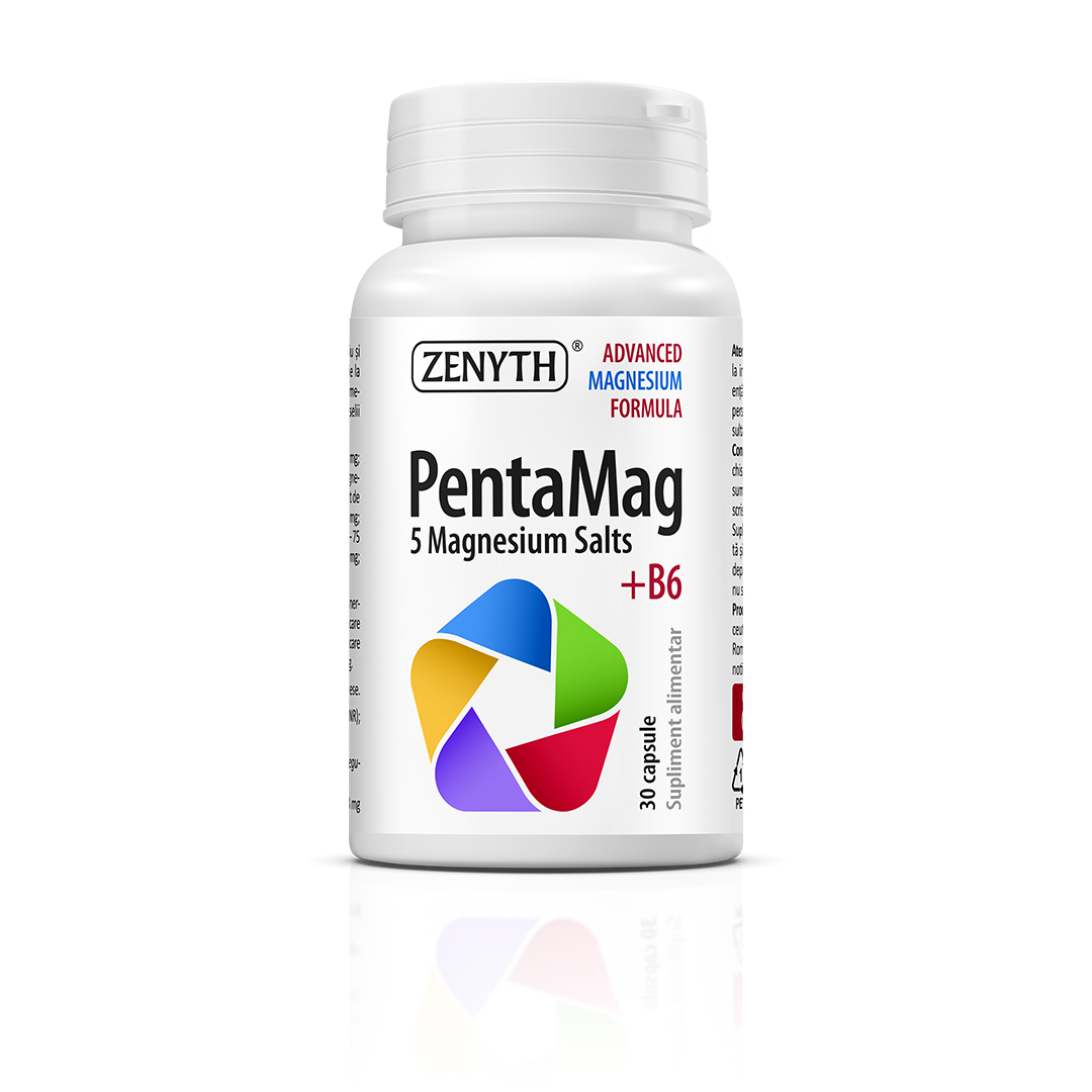 Pentamag 5 saruri de magneziu +B6, 30 capsule, Zenyth