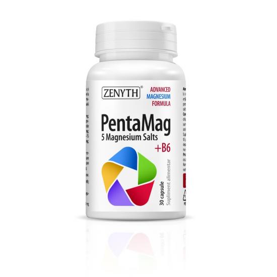 Pentamag 5 saruri de magneziu +B6, 30 capsule, Zenyth