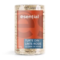 Turte din linte rosie cu sare de mare, 90 gr, Pronat