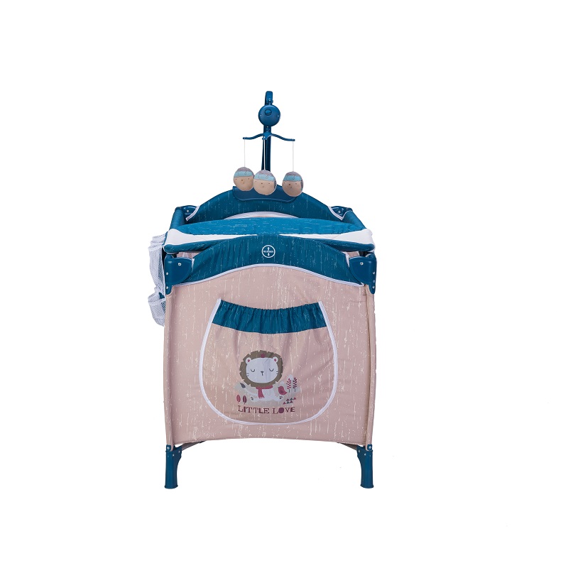 Patut pliabil pentru copii, Sweet Winter Blue, Bebe Royal