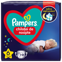 Scutece chilotel de noapte Stop&Protect, Nr.6, 13+ kg, 19 buc, Pampers