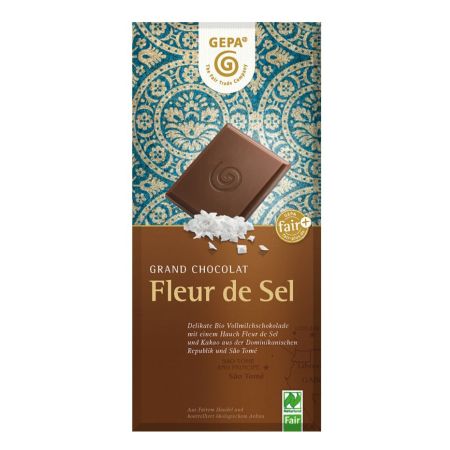 Ciocolata Bio cu lapte si sare Fleur de Sel