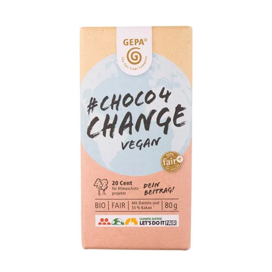 Ciocolata Bio 4 Change Vegan, 80 g, Gepa