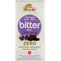 Ciocolata cu 72% cacao si acai indulcita cu stevie, 100 g, Chocolates Sole