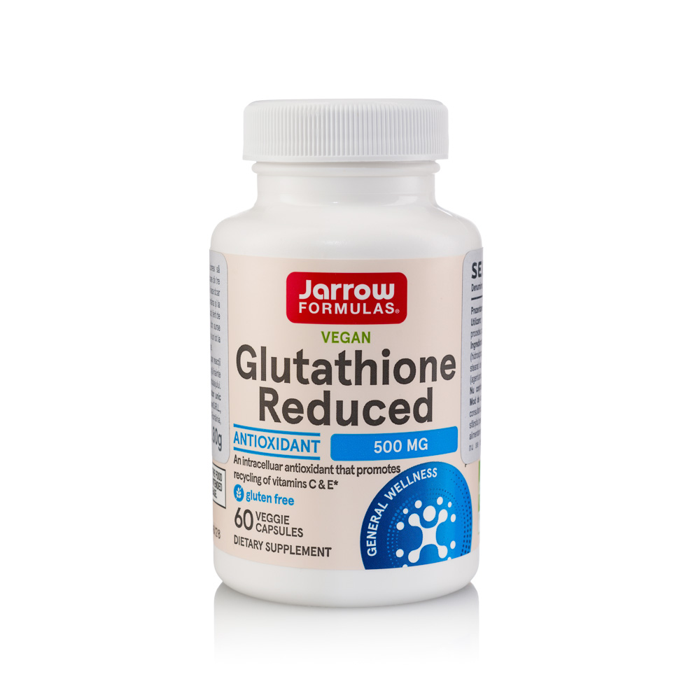 Glutathione Reduced, 500mg, 60 capsule vegetale, Jarow Formulas