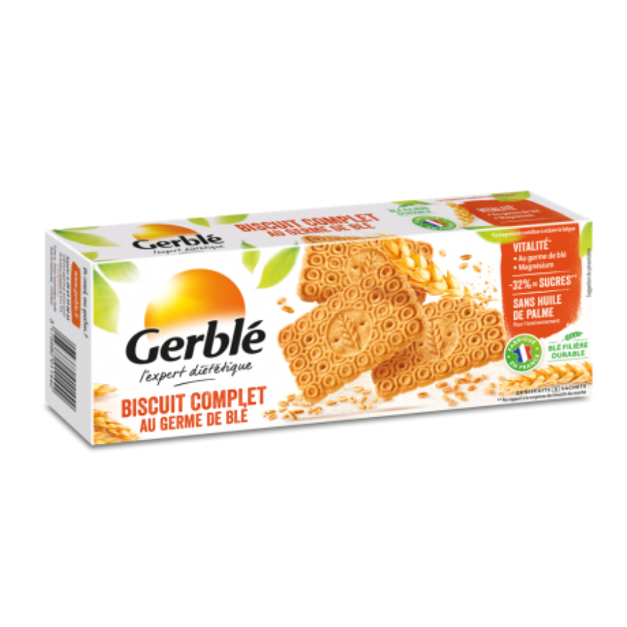 Biscuiti integrali cu germeni de grau Expert Dietetic, 210 g, Gerble