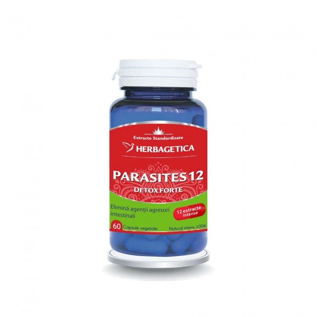 Parasites 12 Detox Forte, 60 capsule, Herbagetica