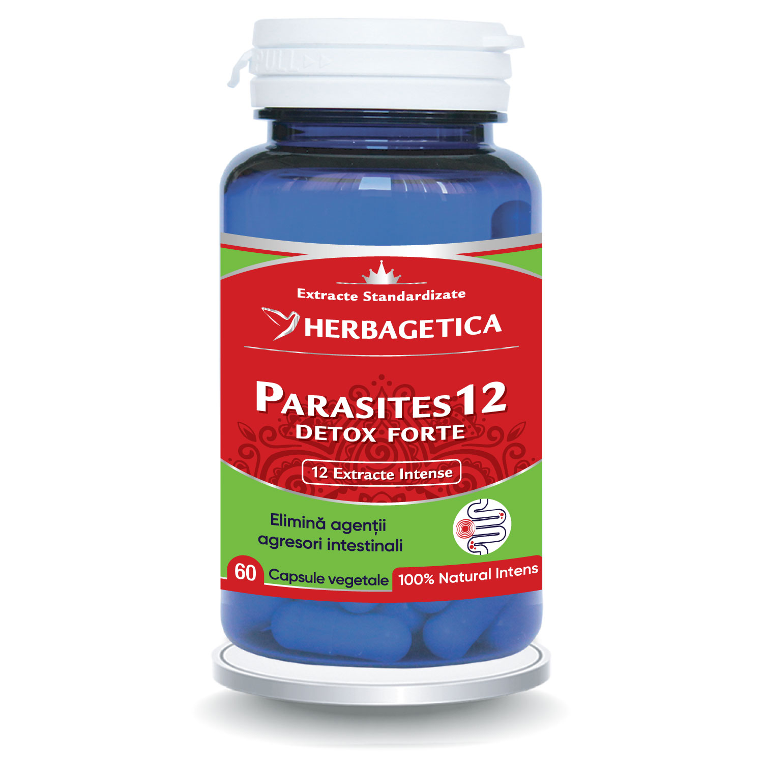 Parasites 12 Detox Forte, 60 capsule, Herbagetica