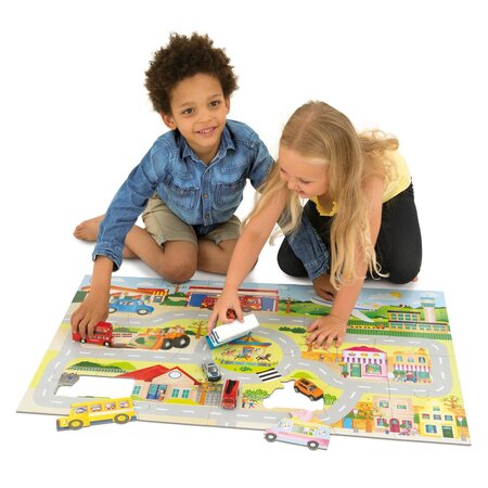 Puzzle gigant Orasul, 3-6 ani, 30 piese, Galt 638402