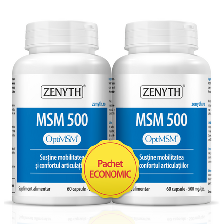 Pachet MSM 500, 60+60 capsule, Zenyth
