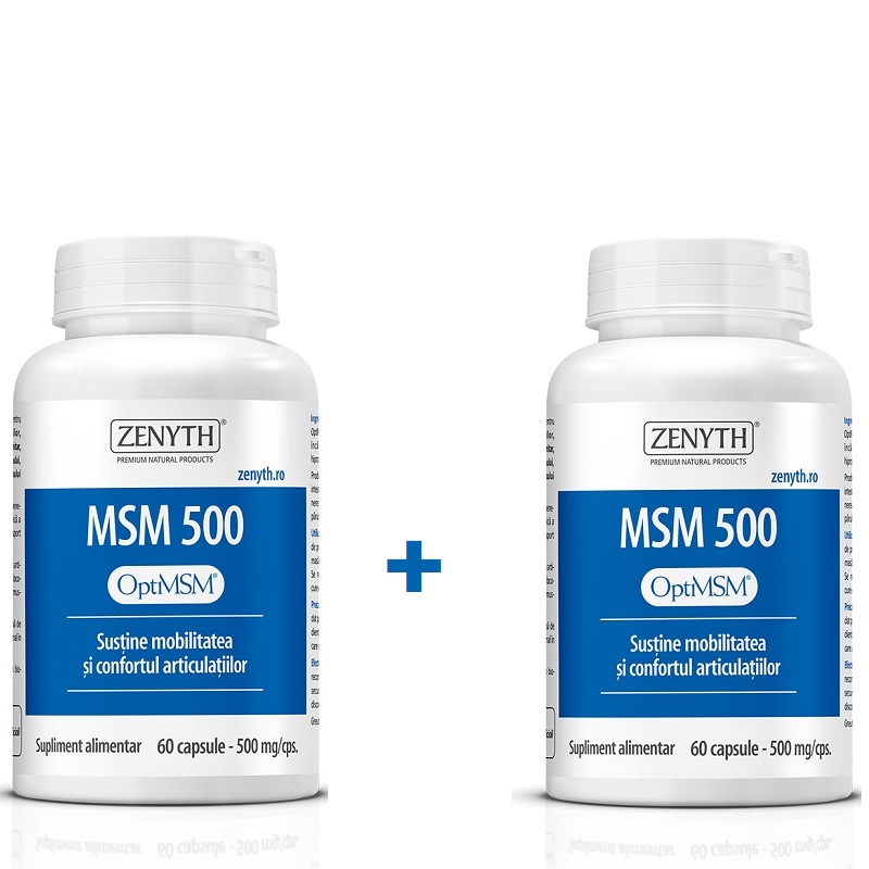 Pachet MSM 500, 60+60 capsule, Zenyth