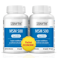 Pachet MSM, 500 mg, 2x60 capsule, Zenyth