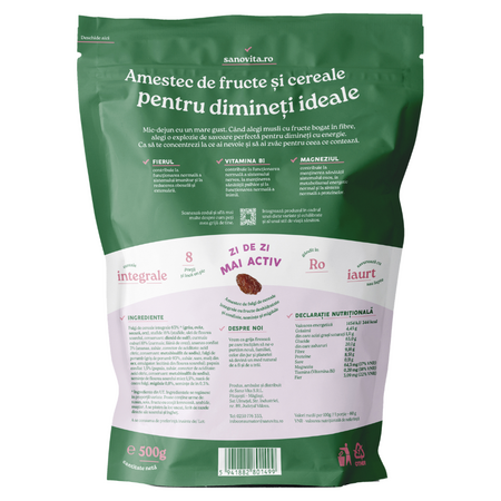Musli cu fructe, 500 g, Sanovita 799884