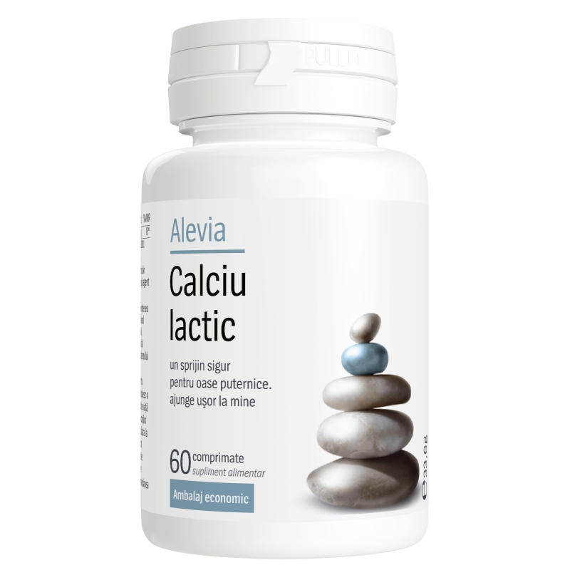 Calciu Lactic, 60 comprimate, Alevia