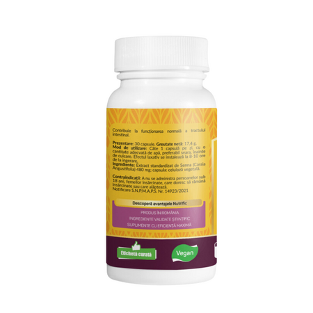 Senna Laxativ Natural, 30 capsule, Nutrific 611463