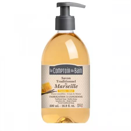 Sapun traditional de Marsilia cu parfum de Vanilie-Miere, 500 ml