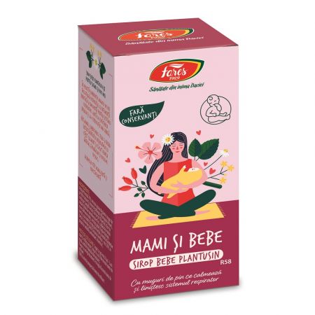 Sirop pentru copii Plantusin Mami si Bebe, 100 ml, Fares