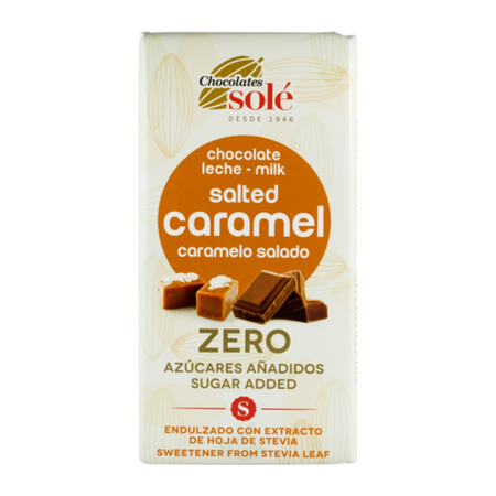 Ciocolata cu lapte si caramel sarat indulcita cu stevie