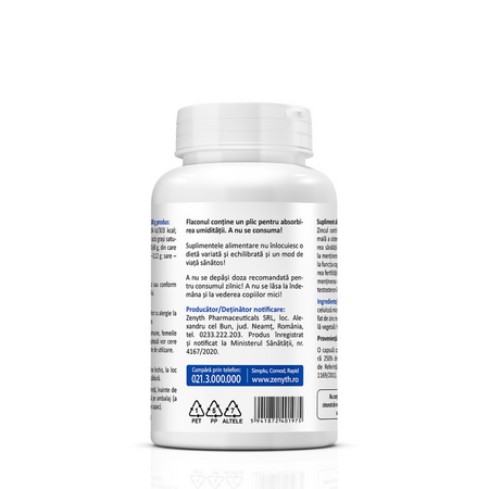 Zinc 25 sulfat de zinc, 25 mg/cps, 90 capsule, Zenyth 766129