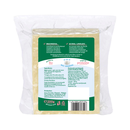 Tofu cu sare sterilizat, 200 g, Sanovita 747052