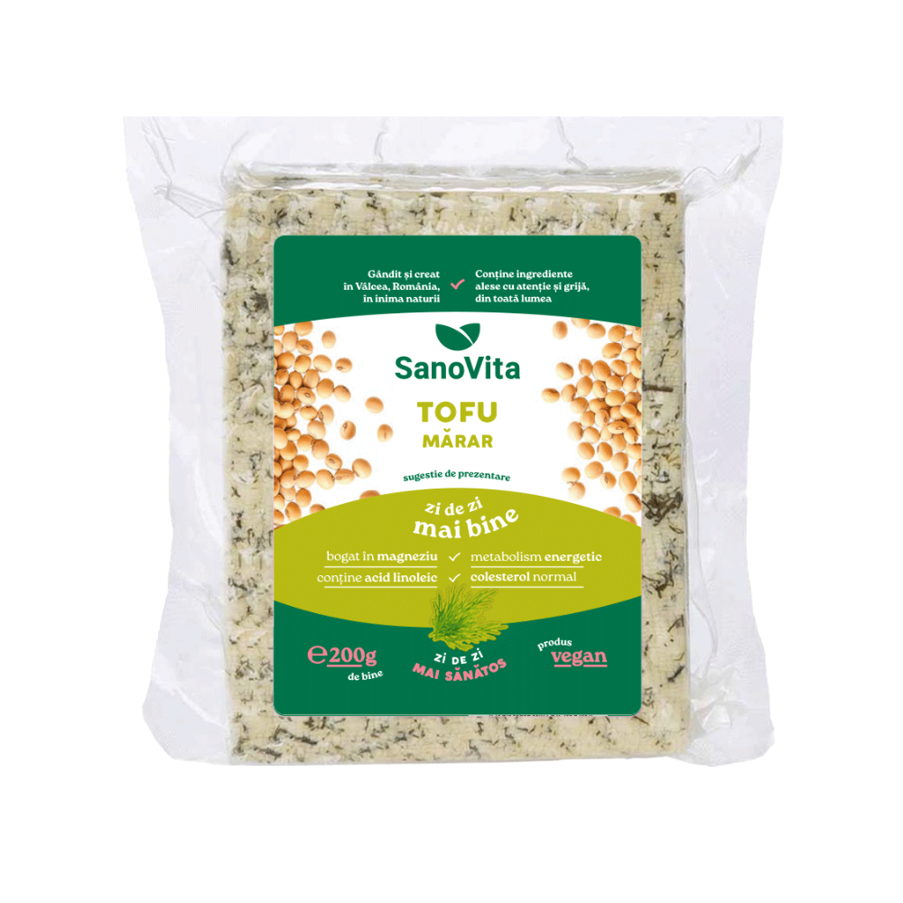 Tofu cu marar sterilizat, 200 g, Sanovita